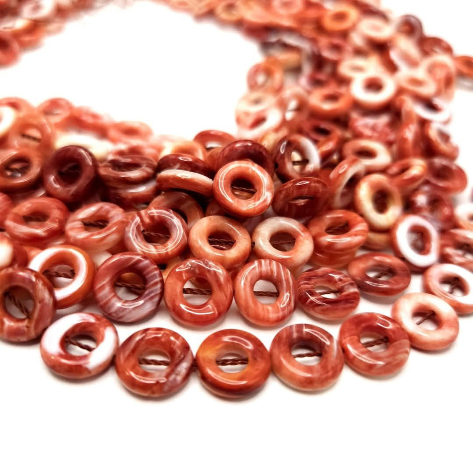 Spiny Oyster (Premium Quality)
10mm donuts (40 per strand) 16" strand