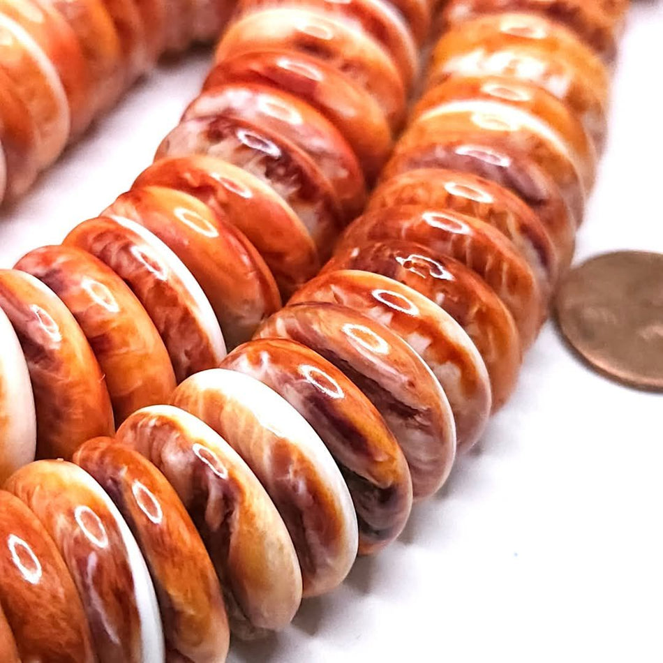 Spiny Oyster (Premium Quality, Natural color)
Orange with some purple streaks
20mm, per bead