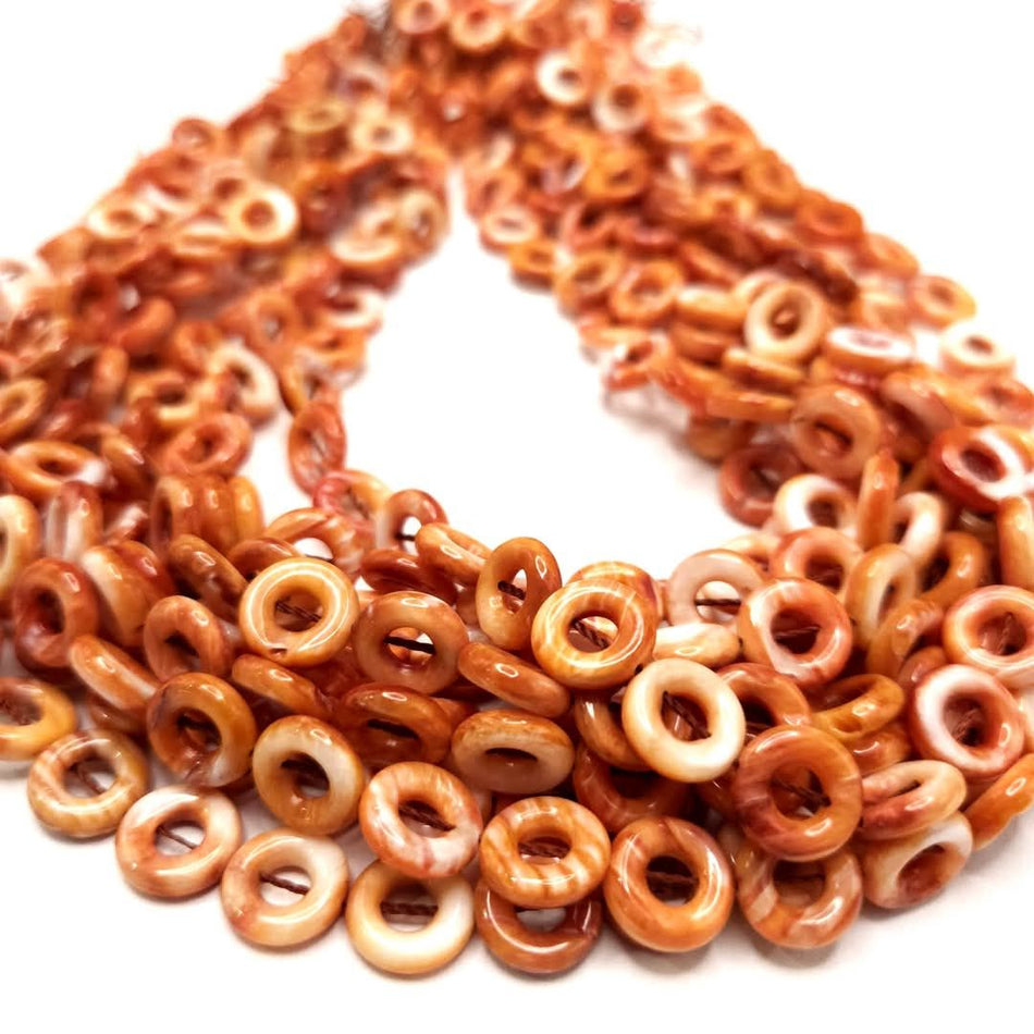 Spiny Oyster (Premium Quality)
10mm donuts (40 per strand) 16" strand