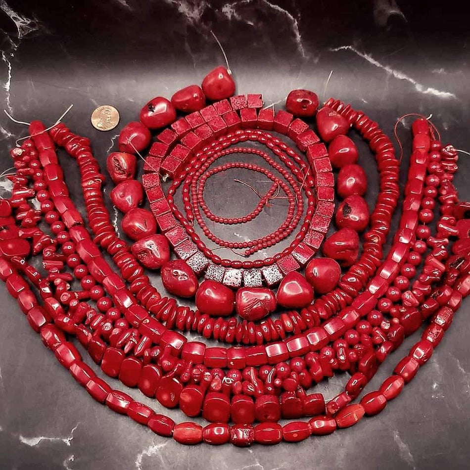 Coral lot
10 strands