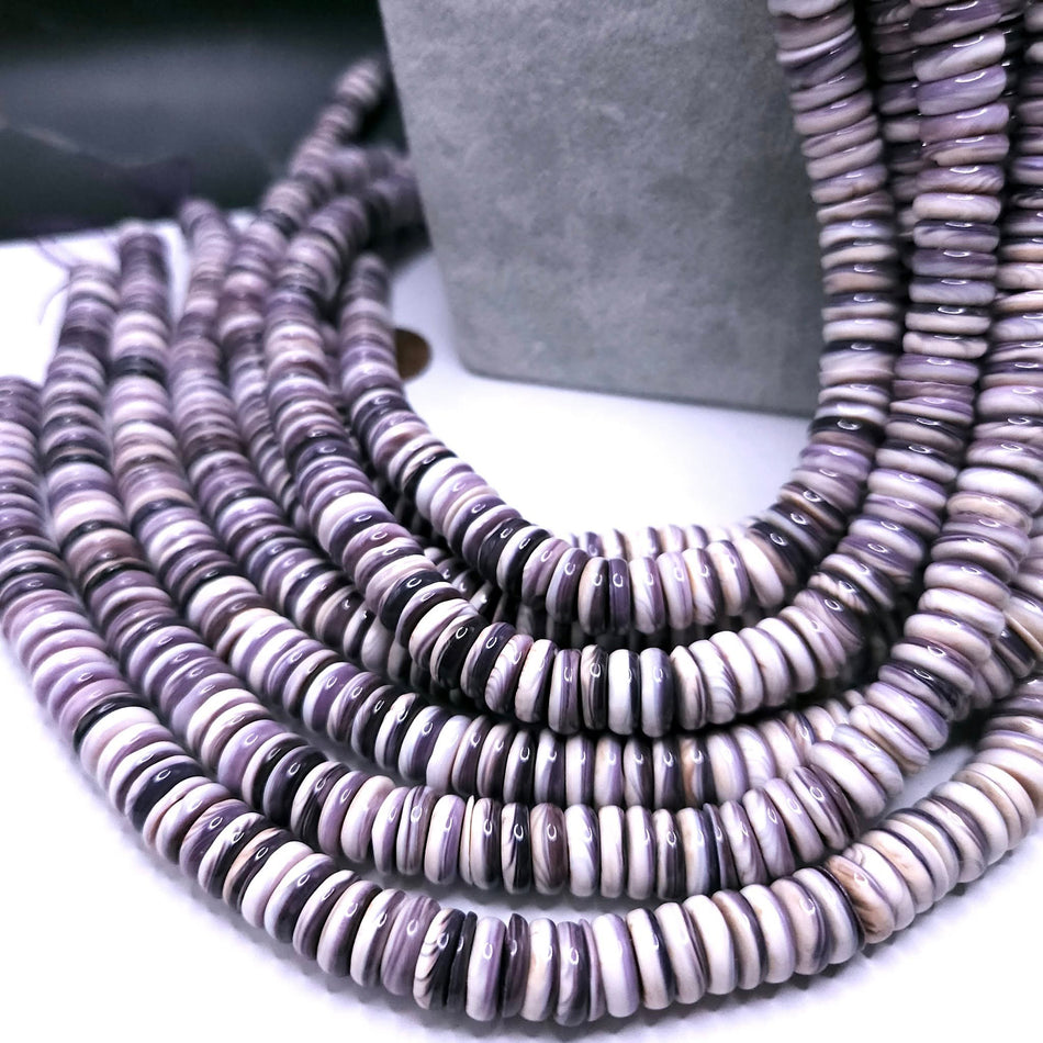 Wampum Shell (Premium Quality)
10 mm rondelle 16" strand