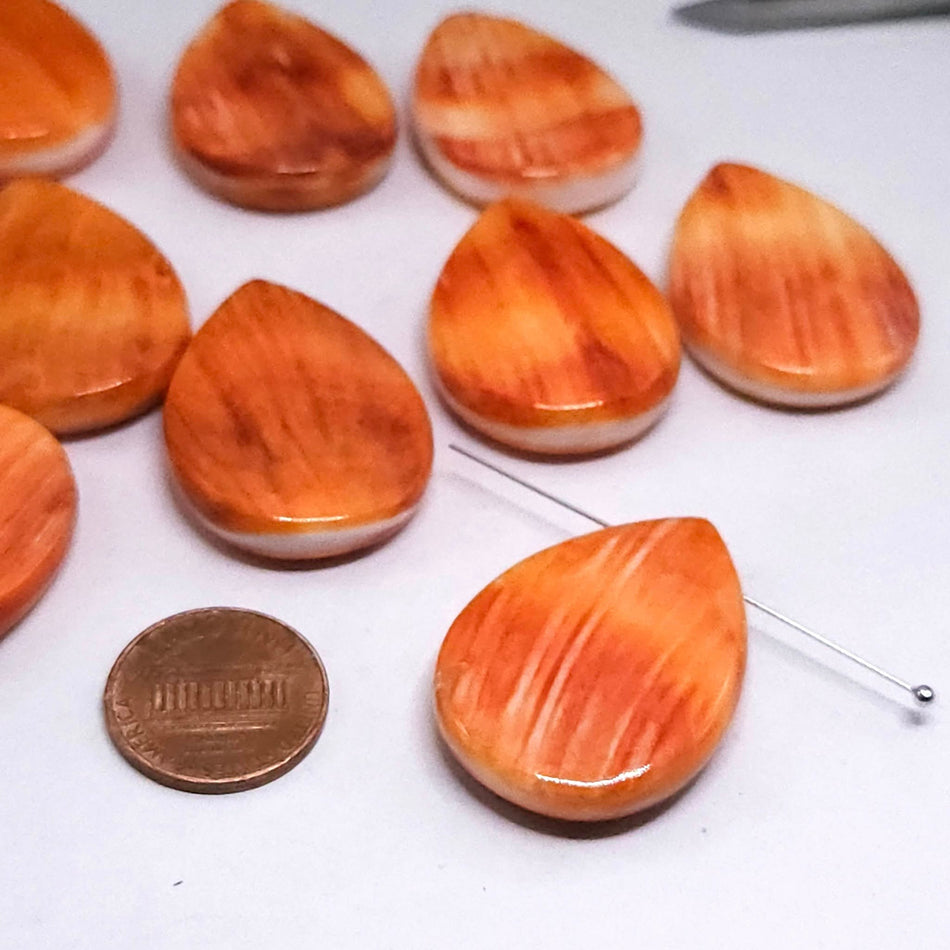 Spiny Oyster
Drilled (see photo in comments)
25x35mm