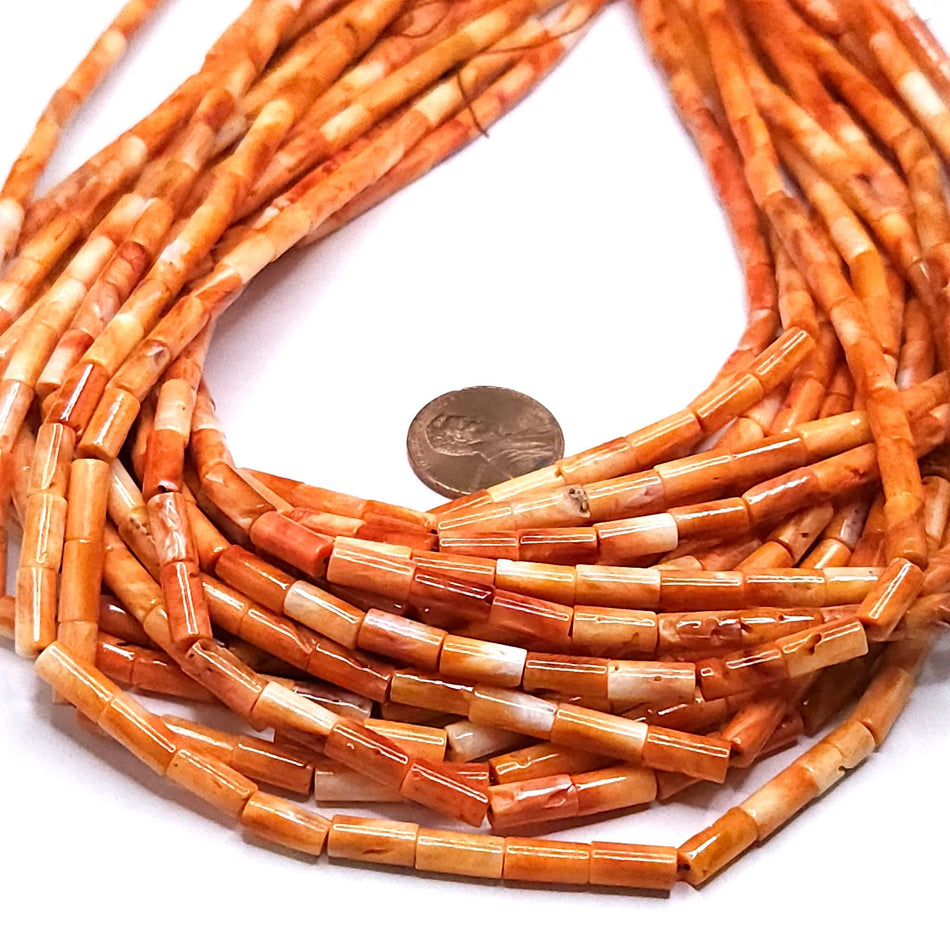 Spiny Oyster (Premium Quality)
4x8mm tube, 16" strand (about 47 beads) 16" strand