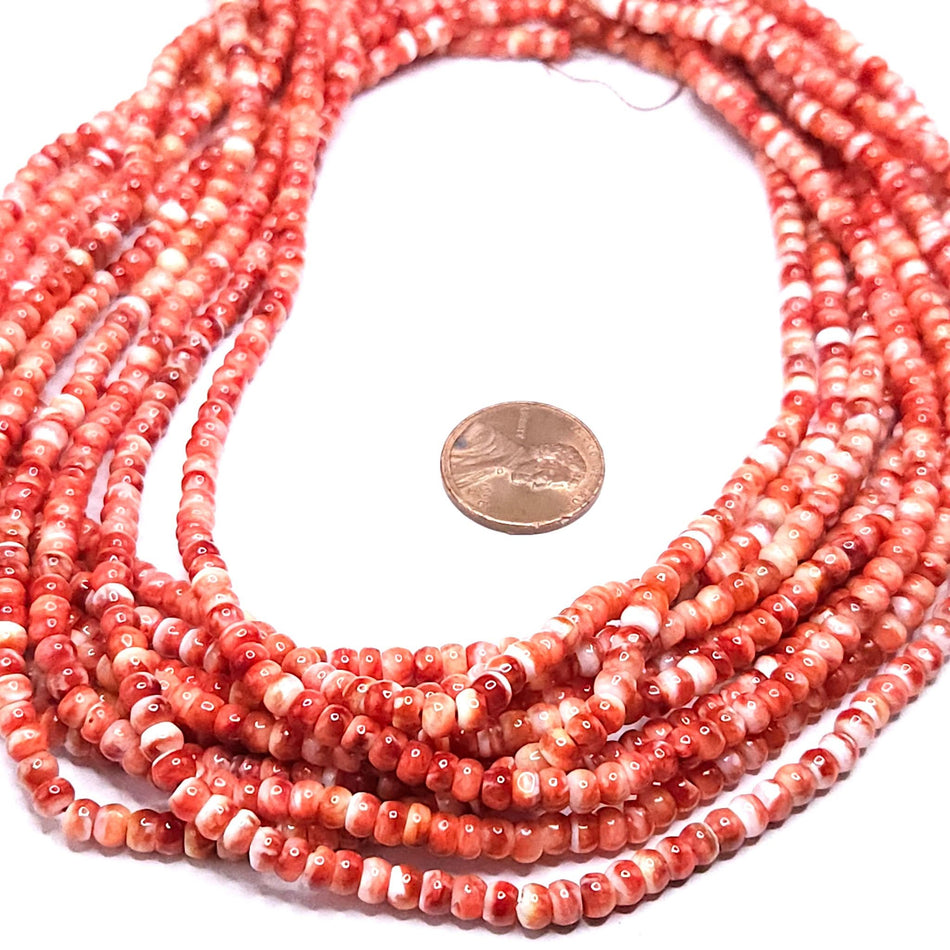 Spiny Oyster (Premium Quality)
4mm rondelle 16" strand