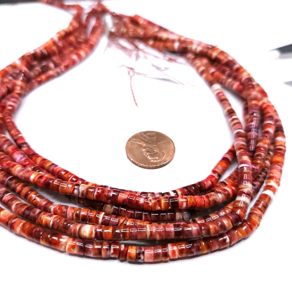 Spiny Oyster (Premium Quality)
4mm heishi 16" strand
