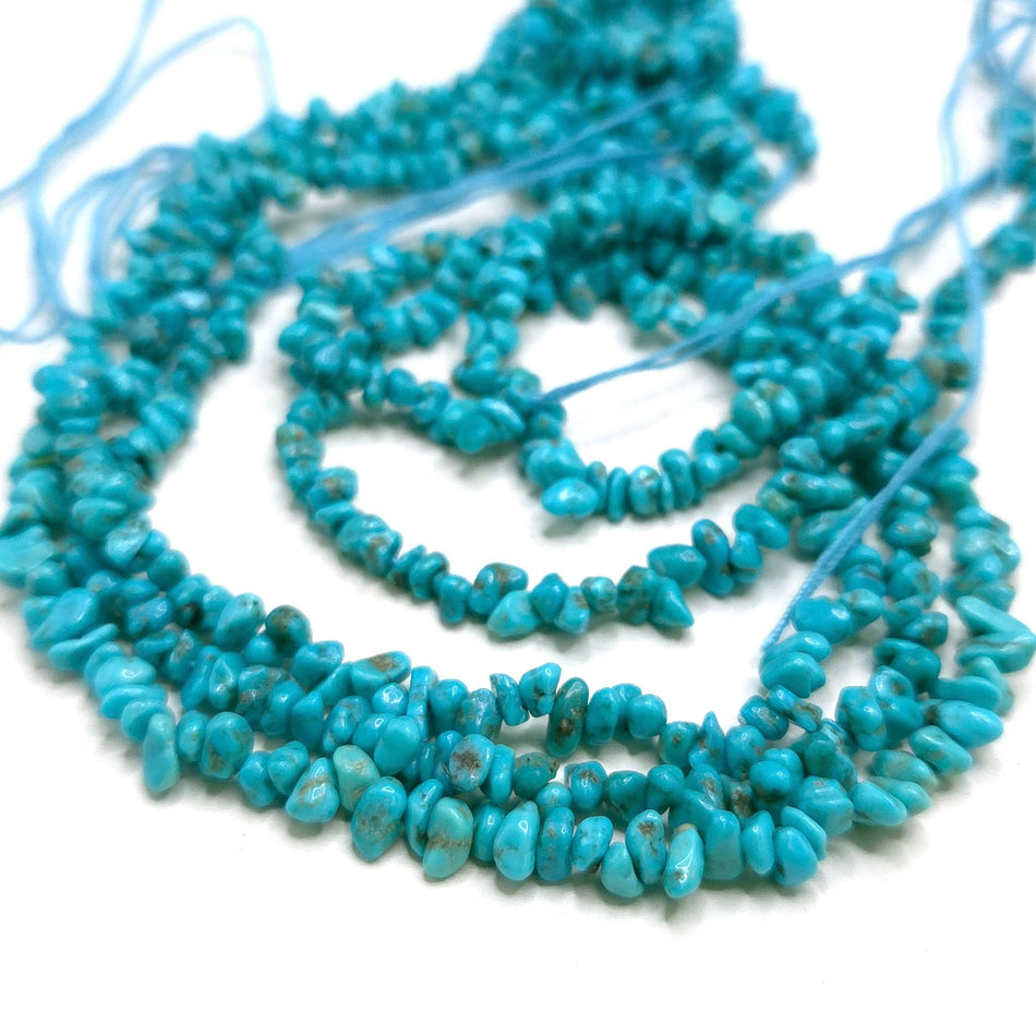 Turquoise chip
3-4mm, 16" strand