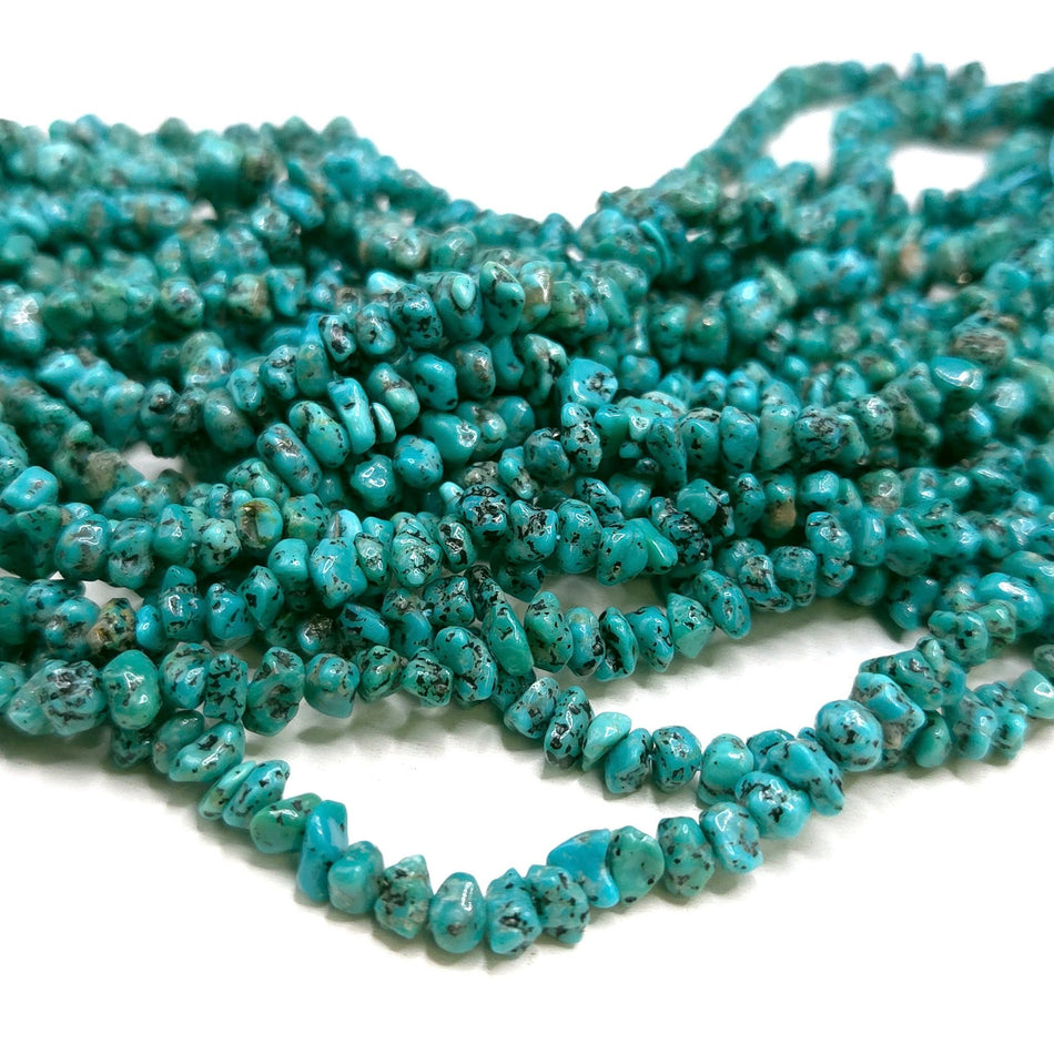 Turquoise chip, Campitos
4-6mm, 16" strand