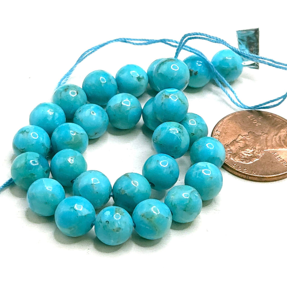 Genuine Turquoise, Campitos
7mm round, 8" strand
