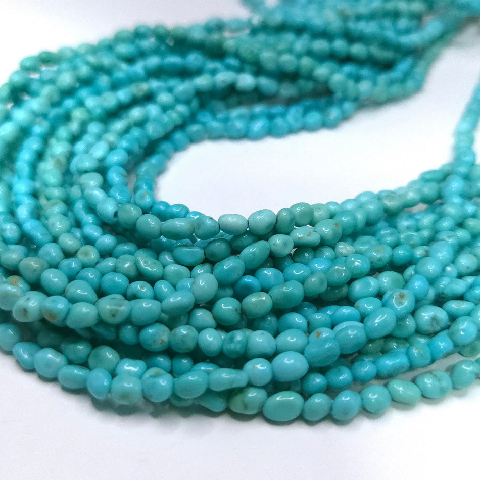 Kingman Turquoise
3 to 5mm nuggets, 16" strand